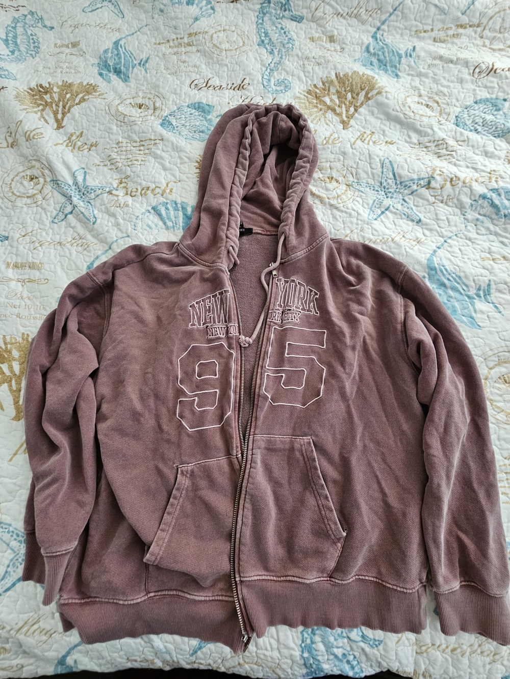 Forever 21 Hoodie in Dusty Mauve